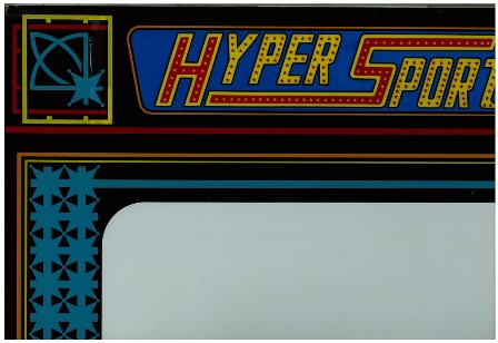 Hyper Sports monitor glass, top left (H)